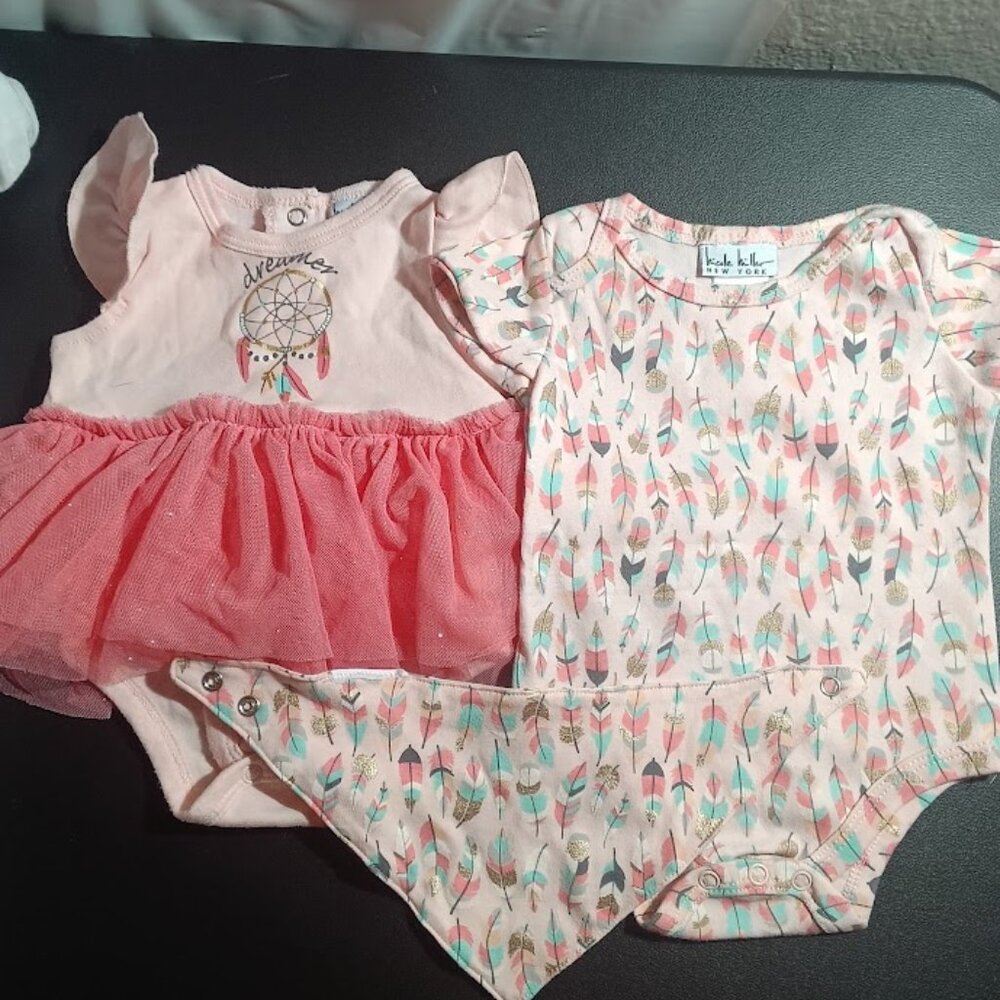 Nicole Miller NY "Dreamer" outfit 3-6M Dreamcatcher, Feathers
